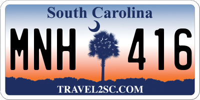 SC license plate MNH416