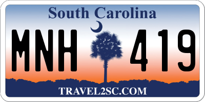 SC license plate MNH419