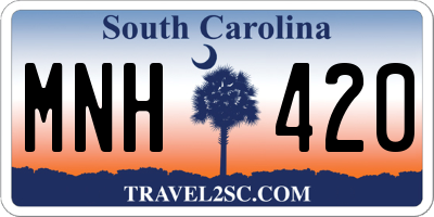 SC license plate MNH420