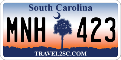 SC license plate MNH423