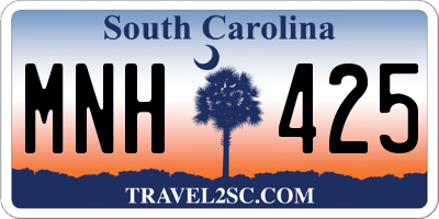 SC license plate MNH425