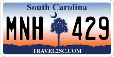 SC license plate MNH429