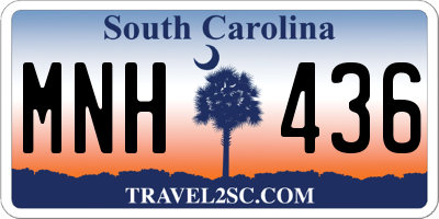 SC license plate MNH436