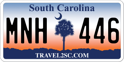 SC license plate MNH446