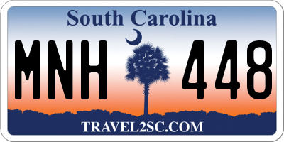 SC license plate MNH448