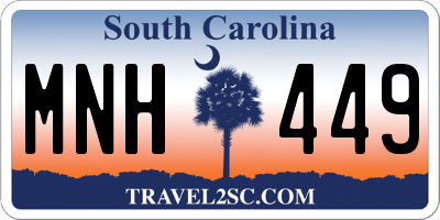 SC license plate MNH449
