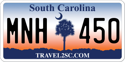 SC license plate MNH450
