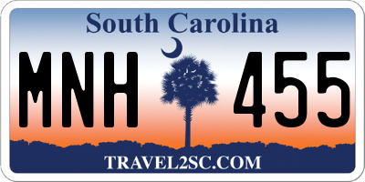 SC license plate MNH455