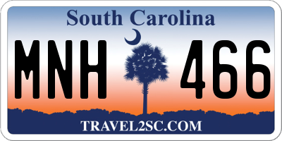 SC license plate MNH466