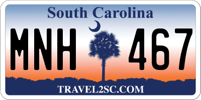 SC license plate MNH467