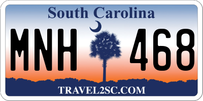 SC license plate MNH468