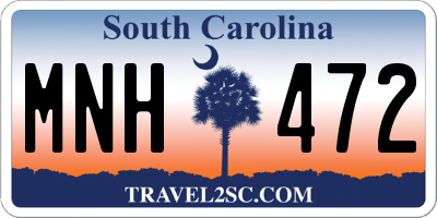 SC license plate MNH472