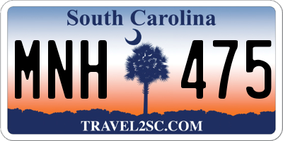 SC license plate MNH475