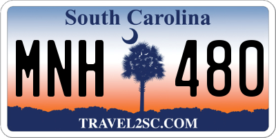 SC license plate MNH480