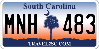 SC license plate MNH483