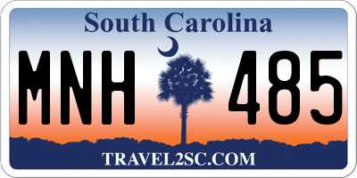 SC license plate MNH485