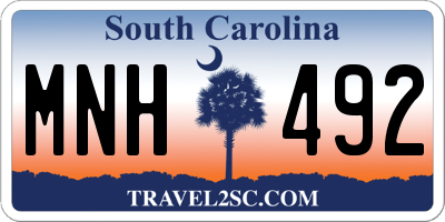 SC license plate MNH492