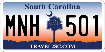SC license plate MNH501