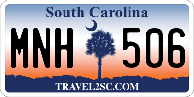 SC license plate MNH506
