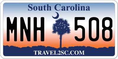 SC license plate MNH508