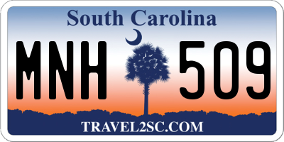SC license plate MNH509