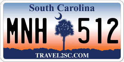 SC license plate MNH512