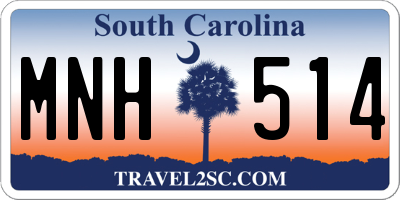 SC license plate MNH514