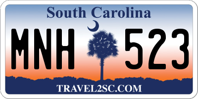 SC license plate MNH523