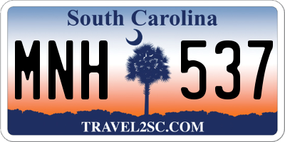 SC license plate MNH537