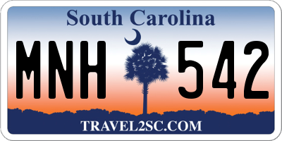 SC license plate MNH542