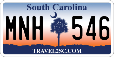 SC license plate MNH546