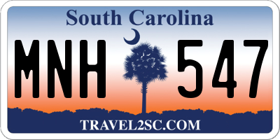 SC license plate MNH547