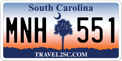 SC license plate MNH551