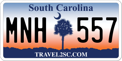 SC license plate MNH557