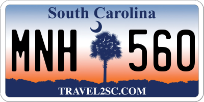SC license plate MNH560