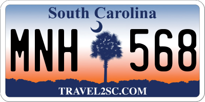SC license plate MNH568