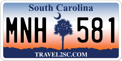 SC license plate MNH581