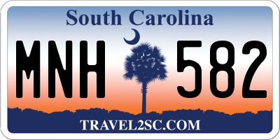 SC license plate MNH582