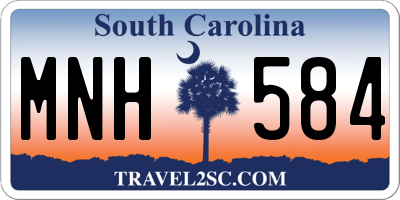 SC license plate MNH584