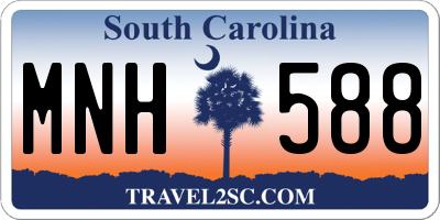 SC license plate MNH588