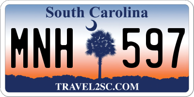 SC license plate MNH597