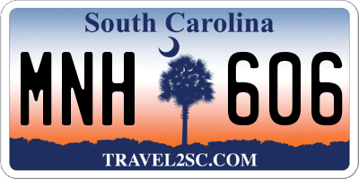 SC license plate MNH606