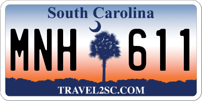 SC license plate MNH611