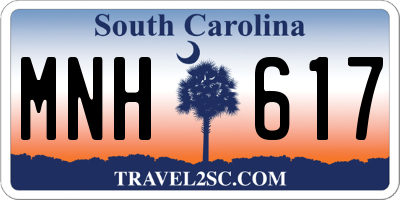 SC license plate MNH617