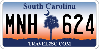 SC license plate MNH624
