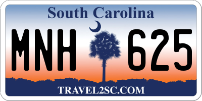 SC license plate MNH625