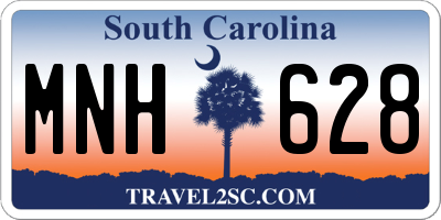 SC license plate MNH628