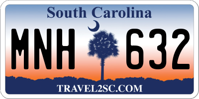 SC license plate MNH632