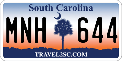 SC license plate MNH644