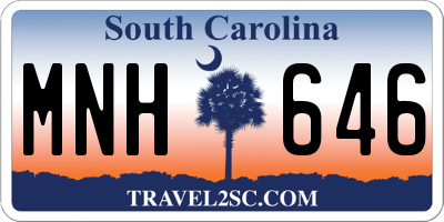 SC license plate MNH646